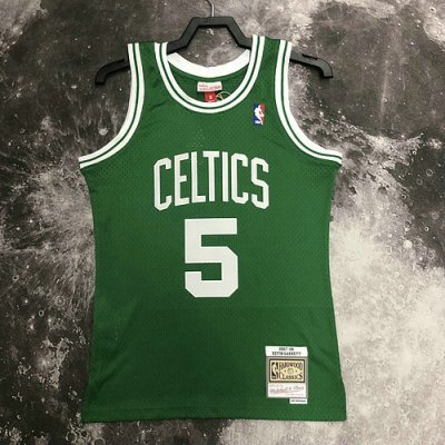 Maillot de Basket #5 Kevin Garnett Celtics 2007-08 M&N Imprimé Vert